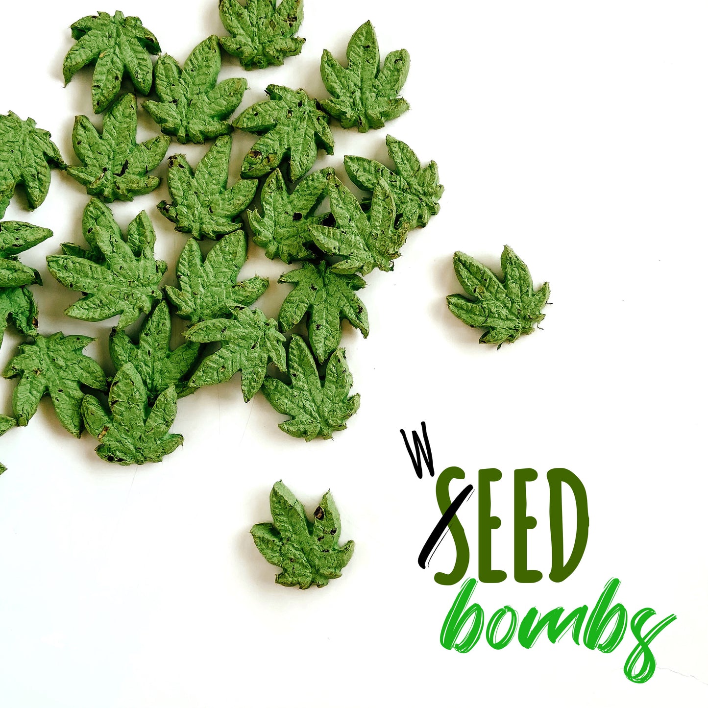 420 Pot Leaf Shaped WILDFLOWER Seed Bombs MOQ 15